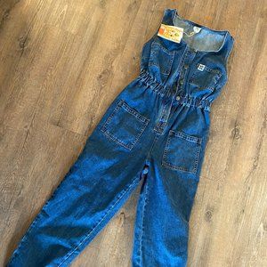 Lucy & Yak Juni Jumpsuit: ORGANIC DENIM - Mid Wash Blue, 10R